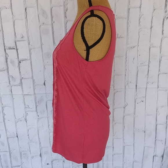 Lauren Conrad Lace Keyhole Salmon Tank Top Sz S - Picture 3 of 8